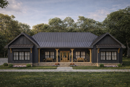 Farmhouse House Plan - Harris 2 88493 - Front Exterior