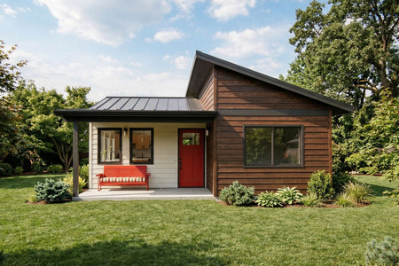 Modern House Plan - Cushing ADU 16129 - Front Exterior