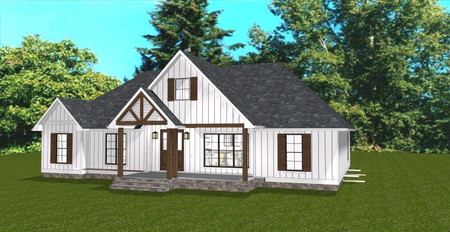 Modern House Plan - Elberta 50033 - Front Exterior