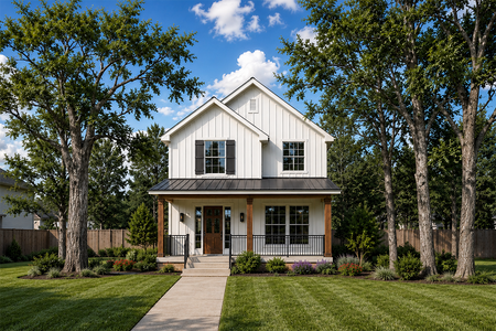 Farmhouse House Plan - Copeland Modern Farmhouse 59027 - Front Exterior