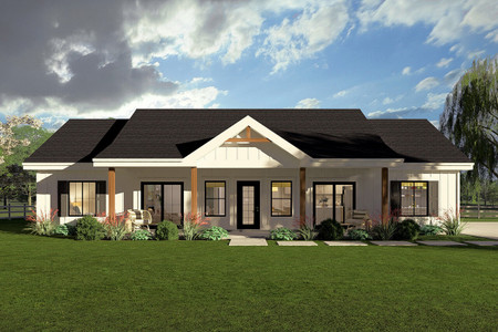 Farmhouse House Plan - 58486 - Front Exterior