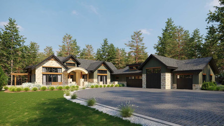 Craftsman House Plan - Eldin Springs 74396 - Front Exterior
