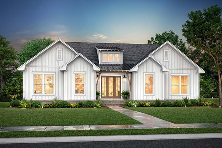 Farmhouse House Plan - Charter Oak 76599 - Front Exterior