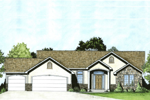 Ranch House Plan - 10078 - Front Exterior
