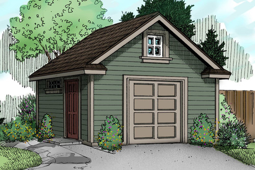 Traditional House Plan - Storage Shed 12162 - Front Exterior