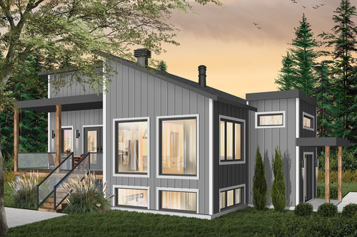 Modern House Plan - Billy 12900 - Rear Exterior