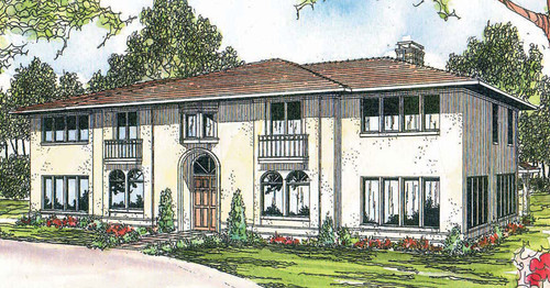 Mediterranean House Plan - Moderna 14529 - Front Exterior