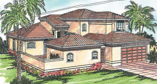 Mediterranean House Plan - Coronado 14909 - Front Exterior