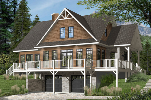 Cottage House Plan - Pocono 4 15803 - Front Exterior