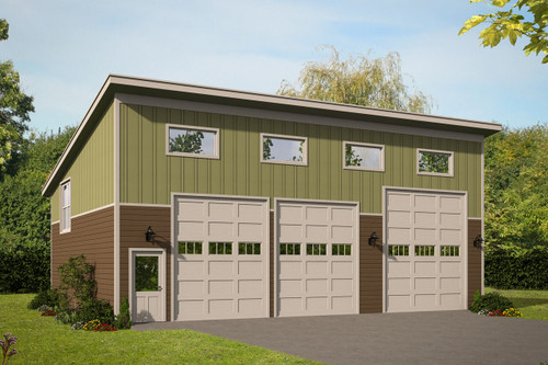 Contemporary House Plan - Garden Hwy 16357 - Front Exterior