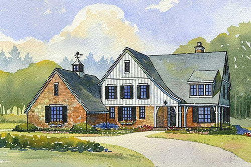 Tudor House Plan - Weston 17524 - Front Exterior