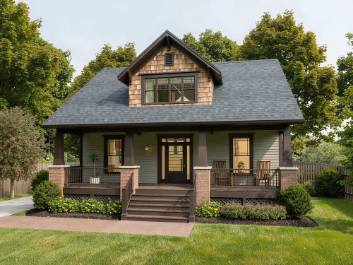 Bungalow House Plan - 17559 - Front Exterior