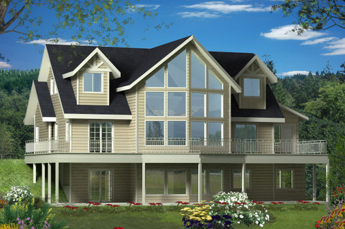 Lodge Style House Plan - 18867 - Front Exterior