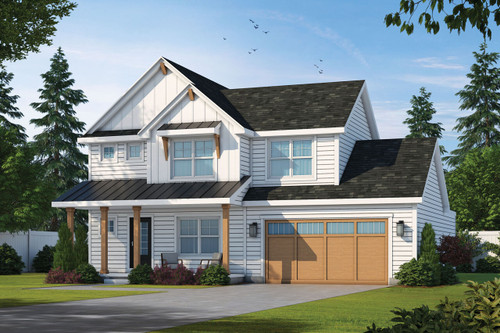 Farmhouse House Plan - Redwood Farm 19282 - Front Exterior