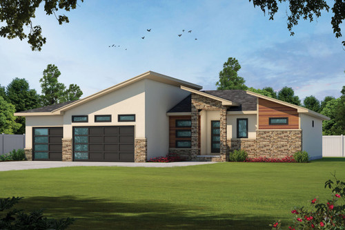 Modern House Plan - Larimar Park 21550 - Front Exterior