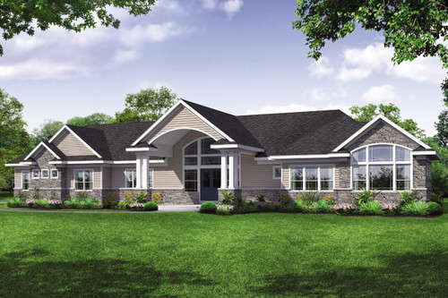 Ranch House Plan - French Glen 21594 - Front Exterior
