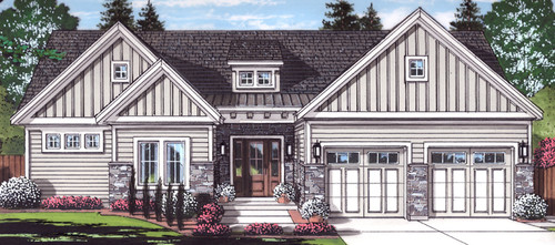 Craftsman House Plan - Hillsdale 22443 - Front Exterior