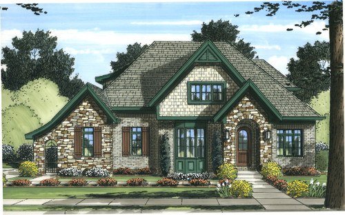 Tudor House Plan - Greenwich 23639 - Front Exterior