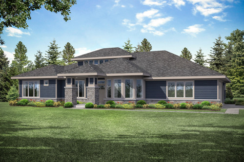 Prairie House Plan - Tahoma 24195 - Front Exterior