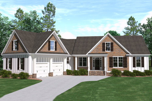 Craftsman House Plan - Foxbridge 24360 - Front Exterior