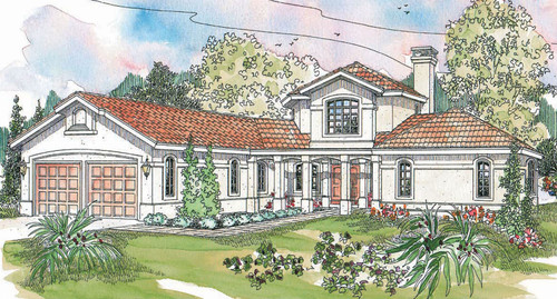 Spanish House Plan - Grandeza 28195 - Front Exterior