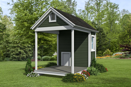 Traditional House Plan - Dog Shed 30487 - Front Exterior