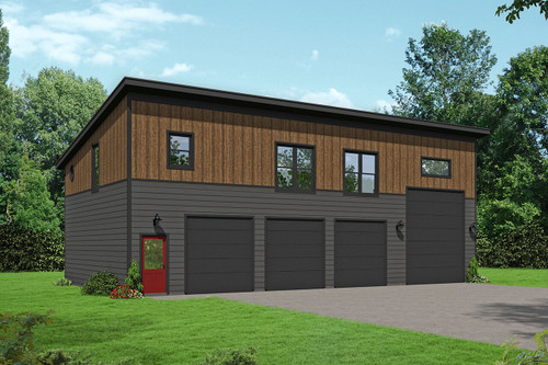 Contemporary House Plan - Canyon View ADU 31239 - Front Exterior