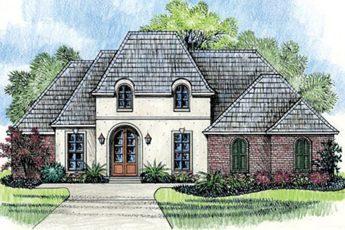 European House Plan - Oak Alley 32172 - Front Exterior