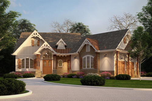 European House Plan - New Land Cottage 32235 - Front Exterior