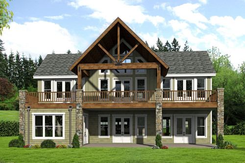Craftsman House Plan - Grandbury Retreat 32723 - Rear Exterior