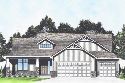 Craftsman House Plan - 33274 - Front Exterior