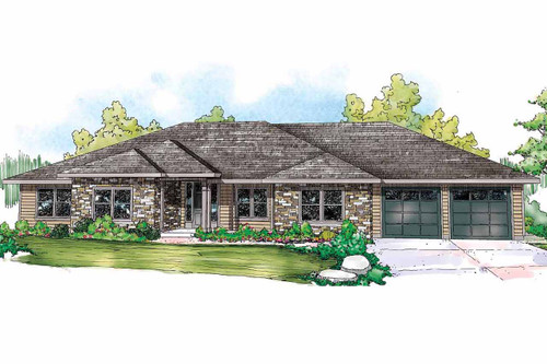 Ranch House Plan - West Creek 34160 - Front Exterior