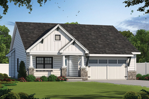 Craftsman House Plan - Telluride Gable FB 36193 - Front Exterior
