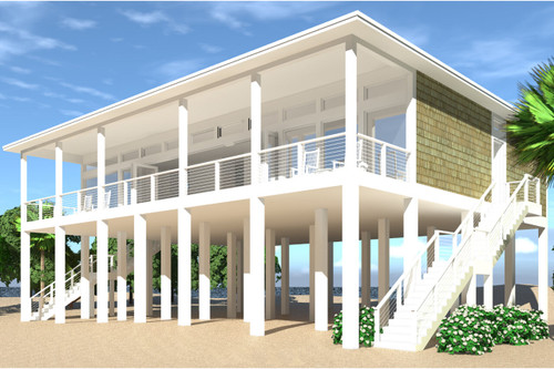 Modern House Plan - Sand Castle 36726 - Front Exterior