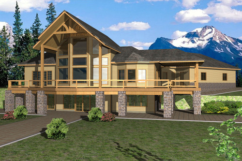 Lodge Style House Plan - 37678 - Front Exterior