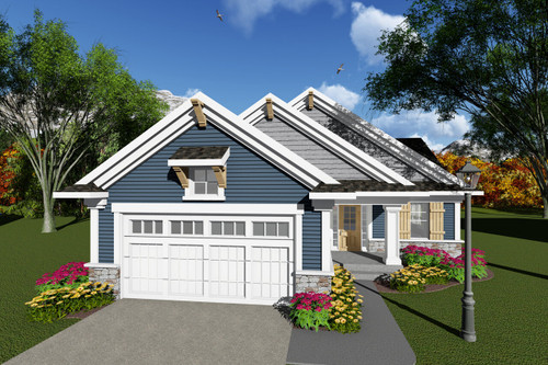 Craftsman House Plan - 38760 - Front Exterior
