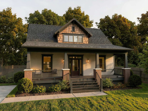 Bungalow House Plan - 39128 - Front Exterior