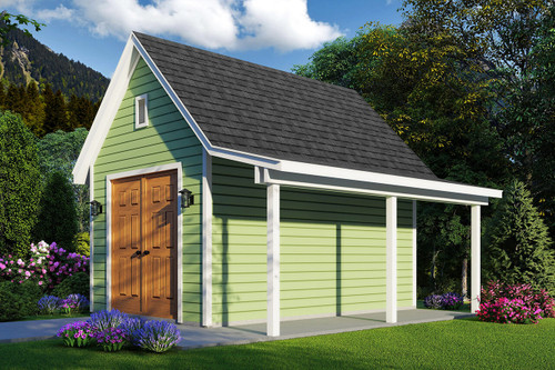 Traditional House Plan - Holland Oaks Shed 40207 - Front Exterior