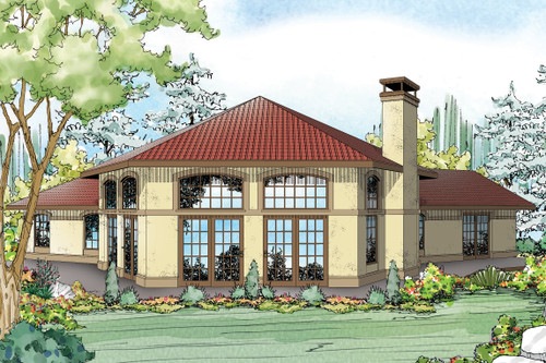 Mediterranean House Plan - Rosabella 41054 - Rear Exterior