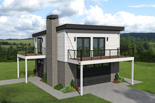 Contemporary House Plan - Paisley Park 41451 - Front Exterior