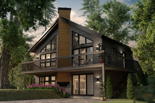 A-Frame House Plan - Skybridge 41516 - Front Exterior