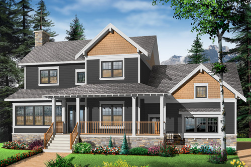 Country House Plan - Ridgewood 3 41658 - Front Exterior