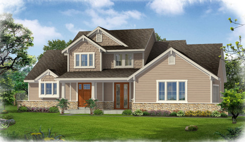 Craftsman House Plan - Fernbank 42858 - Front Exterior