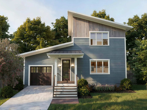 Contemporary House Plan - 42957 - Front Exterior