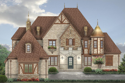 European House Plan - 43680 - Front Exterior