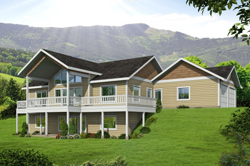 Craftsman House Plan - 43824 - Rear Exterior