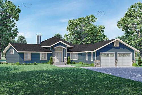 Craftsman House Plan - Percydale 44672 - Front Exterior