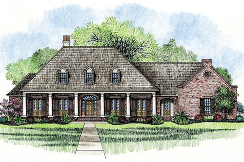 Southern House Plan - Plantation 44913 - Front Exterior