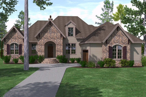 Lodge Style House Plan - Breckenridge 45743 - Front Exterior