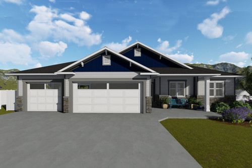 Craftsman House Plan - Cougar 45913 - Front Exterior